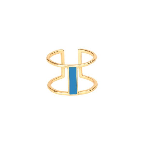 LUNE Adjustable ring - Myosotis blue