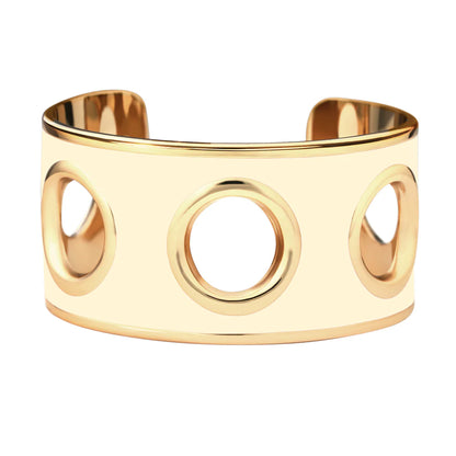 EYELET - Adjustable lacquered perforated brass sleeve. Color : White sand