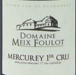 Mercurey 1er Cru AOC, Domaine du Meix Foulot 2023