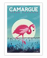 Poster LA CAMARGUE "Flamingos"