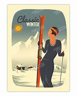 Poster "Lady Ski"