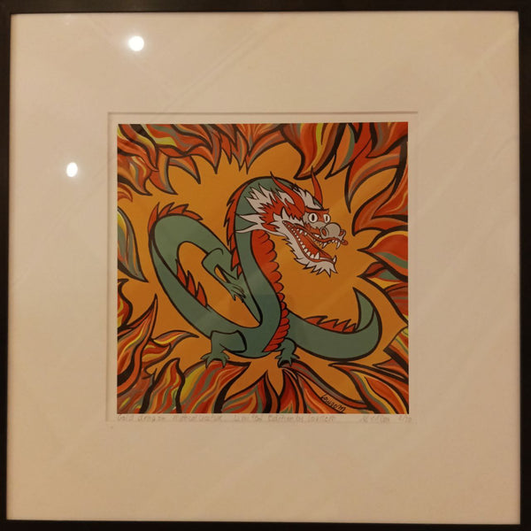 Dragon Paper Print with Frame