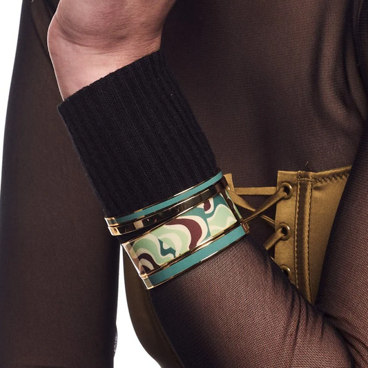 ROSALIA Printed lacquer clasp bracelet