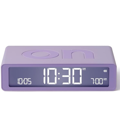 LEXON FLIP CLASSIC LCD ALARM CLOCK - LILAC