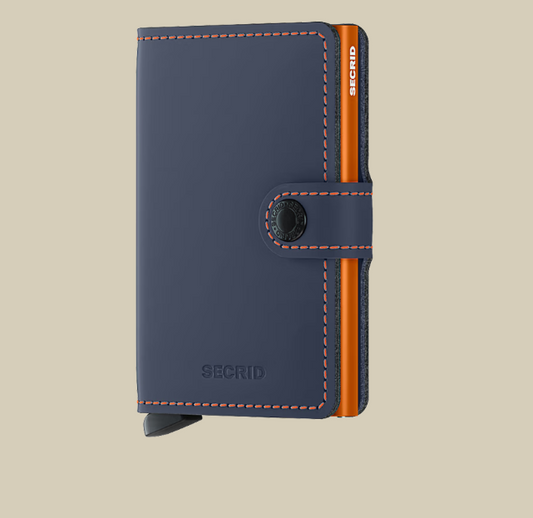SECRID MINIWALLET MATTE NIGHTBLUE & ORANGE