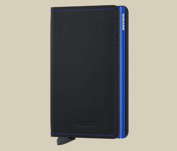 SECRID SLIMWALLET MATTE BLACK & BLUE