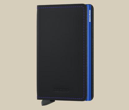 SECRID SLIMWALLET MATTE BLACK & BLUE
