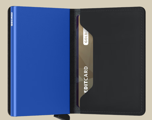 SECRID SLIMWALLET MATTE BLACK & BLUE