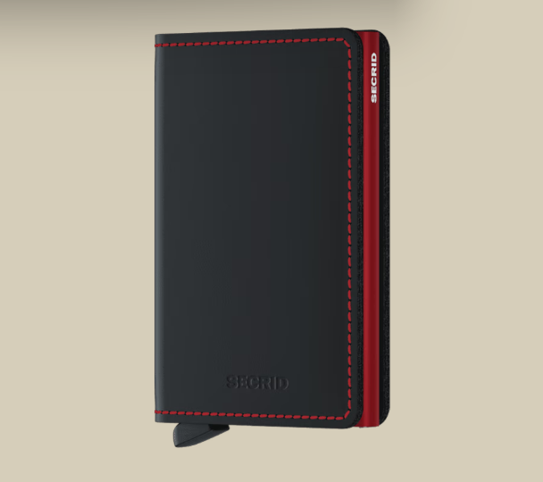 SECRID SLIMWALLET MATTE BLACK & RED