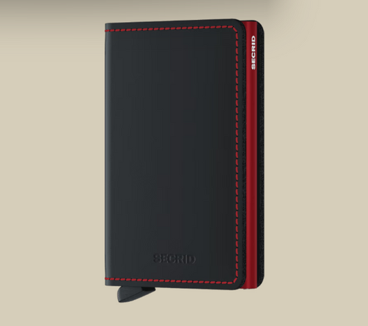 SECRID SLIMWALLET MATTE BLACK & RED