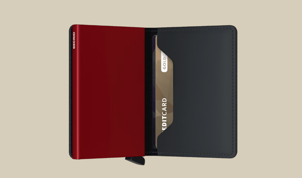 SECRID SLIMWALLET MATTE BLACK & RED