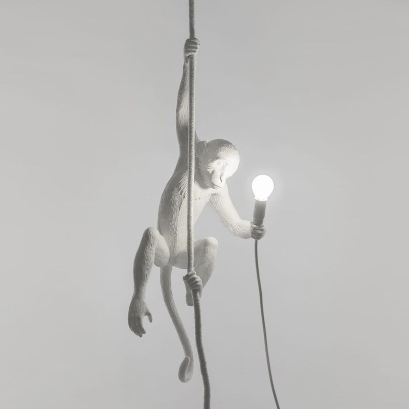 "MONKEY LAMP" RESIN LAMP Cm.37x25 h.76,5 - WITH ROPE