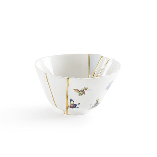 "KINTSUGI-n'2" FRUIT BOWL IN  PORCELAIN ø Cm.11,5 h.6