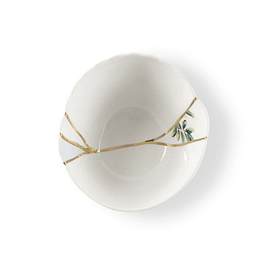 "KINTSUGI-n'2" FRUIT BOWL IN  PORCELAIN ø Cm.11,5 h.6