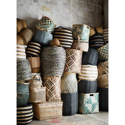 Black Striped Basket M