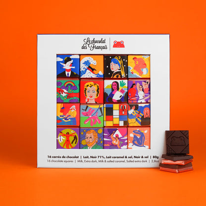 Box of 16 Chocolate squares ART