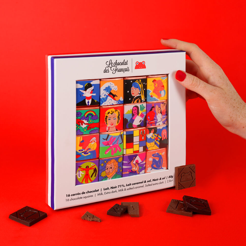 Box of 16 Chocolate squares ART