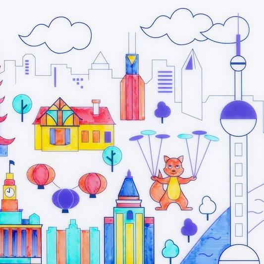 SUPER PETIT LARGE DRAWING KIT FUTURISTIC CITY