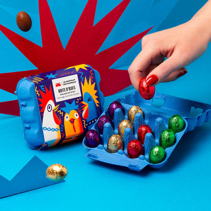 Dark and milk chocolate easter eggs