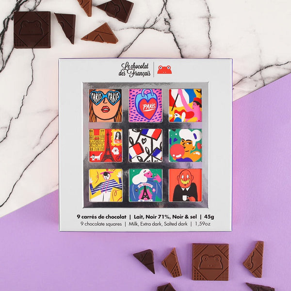 Box of 9 Christmas squares