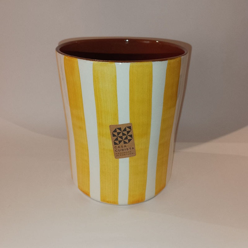 Bold Stripes Yellow Vase