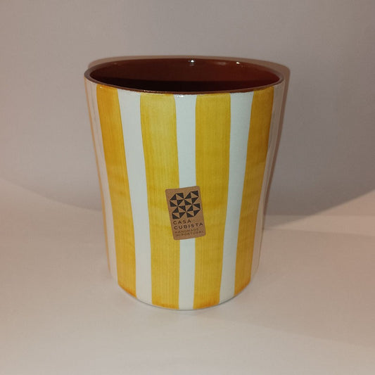 Bold Stripes Yellow Vase