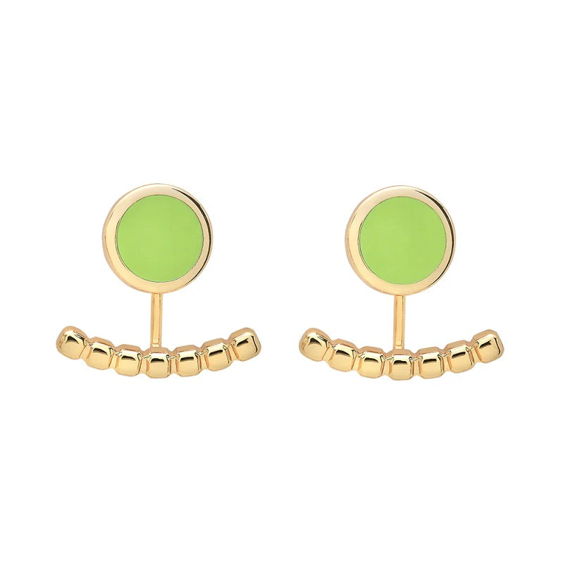 COMETE Two parts earrings in lacquer - Yuzu