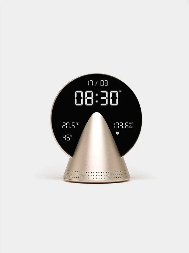 CONIC RADIO ALARM CLOCK W SPEAKER - GOLDEN HONEY