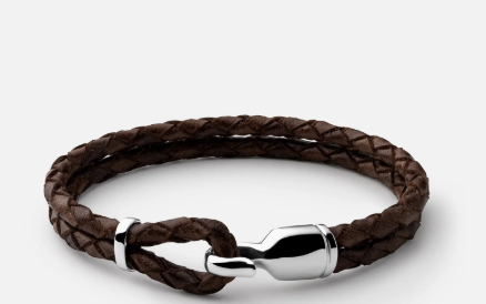 Single Trice bracelet in brown Sterling Silver L