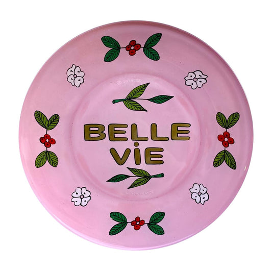 Dessert Hand painted plate - Pink BELLE VIE