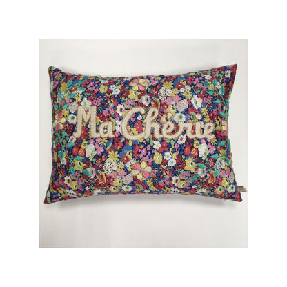 Embroidered cushion Ma chérie