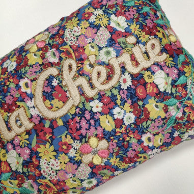 Embroidered cushion Ma chérie