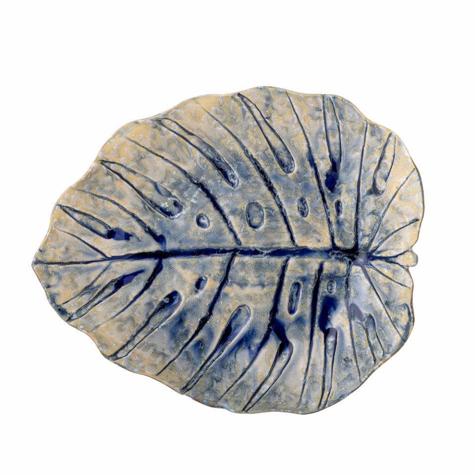 Rowan Serving Plate, Blue, Stoneware