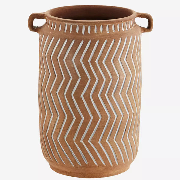 Terracotta Patterned Vase