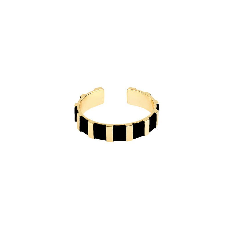 INES Lacquer Thin Ring - Black