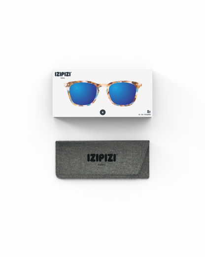 Junior Sun #E Blue Tortoise Soft Blue Mirror
