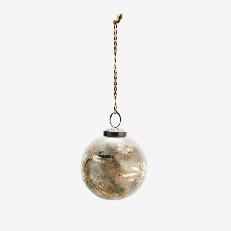 Hanging copper glass ornament