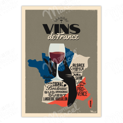 Poster WINES OF FRANCE