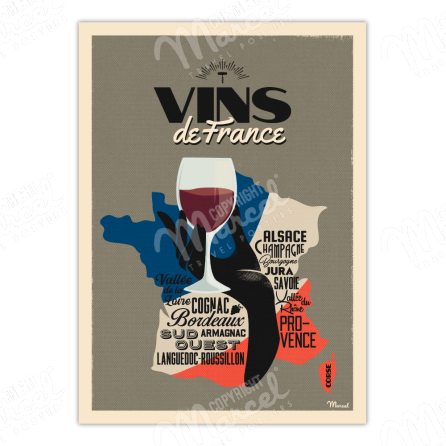 Poster WINES OF FRANCE