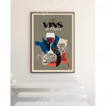 Poster WINES OF FRANCE