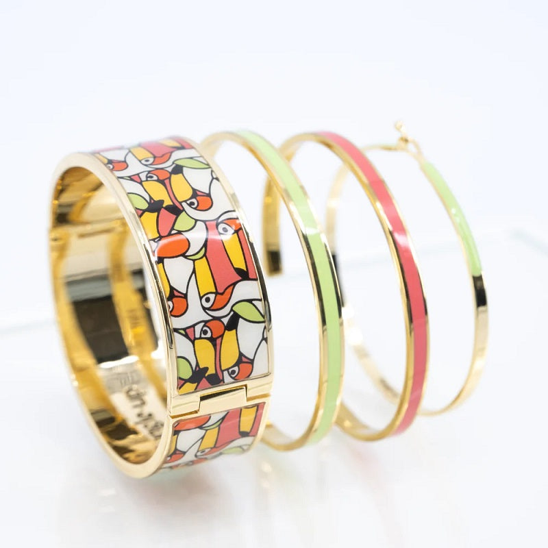 BANGLE Lacquer adjustable thin cuff bangle - Yuzu