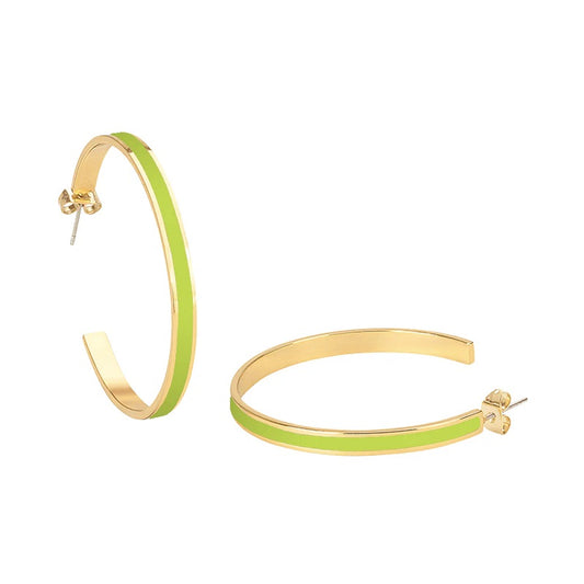 BANGLE lacquer thin hoop earrings