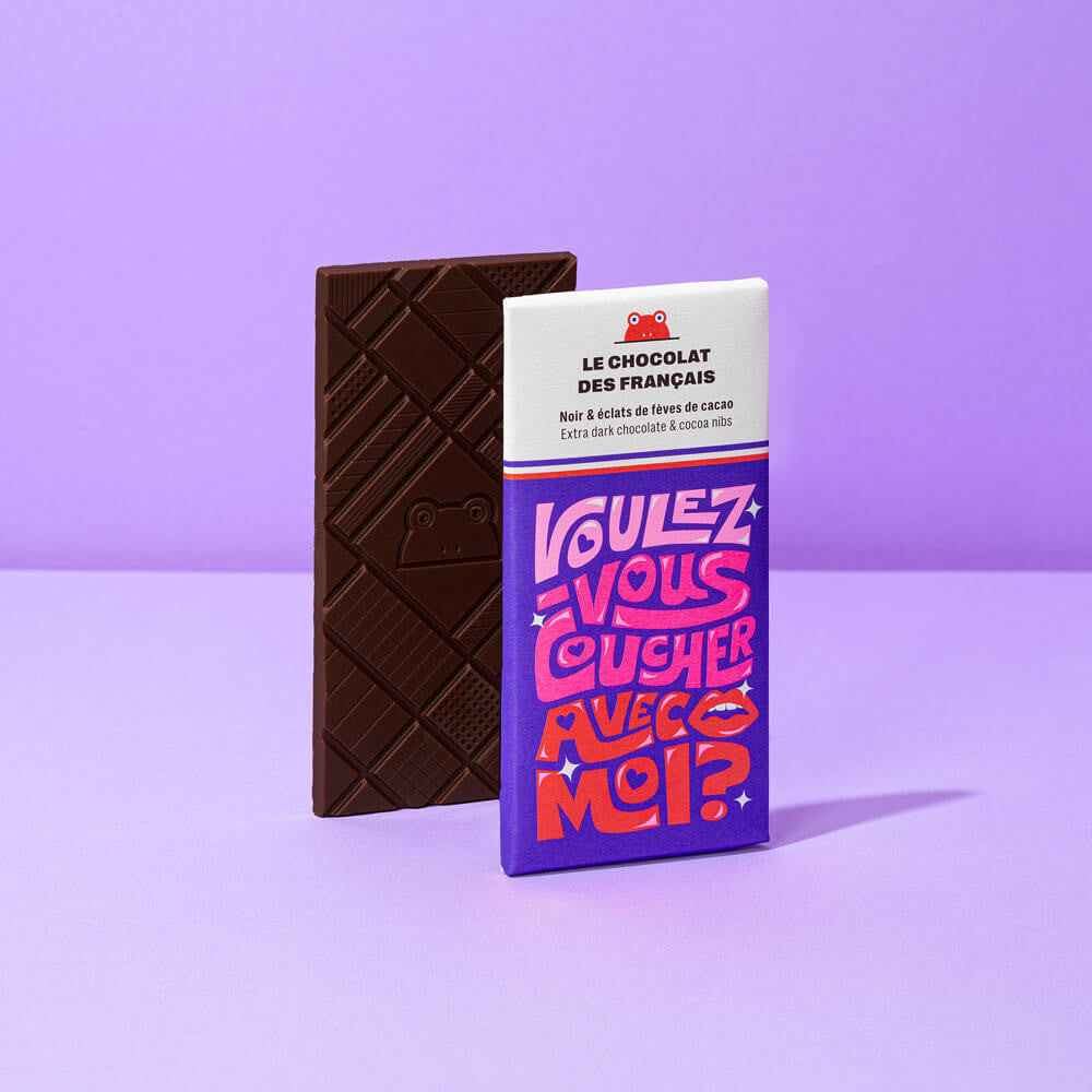 Extra dark chocolate 71% with cocoa nibs , Avec moi