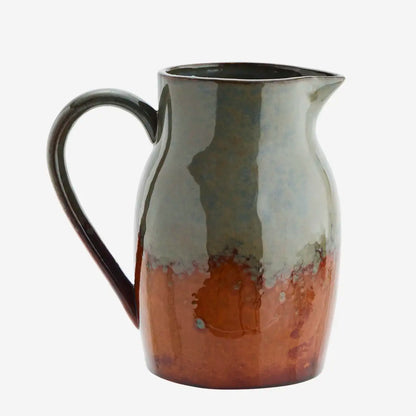 Stoneware jug Petrol Brown