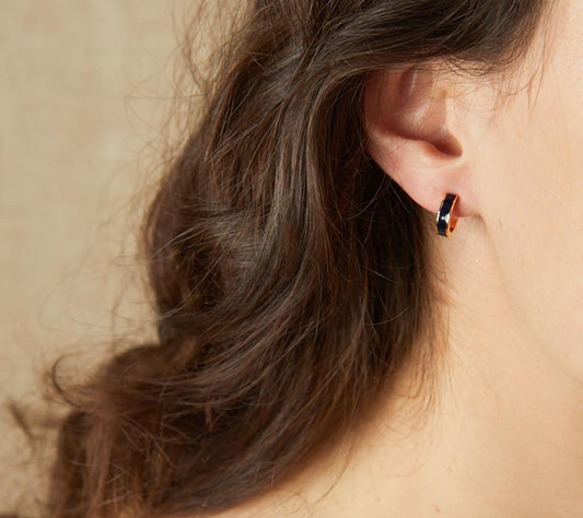 HOOP EARRING NIGHT BLUE