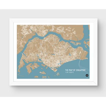 Singapore Map Bronze