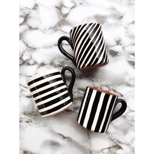 Casa Cubista Black Horizontal Stripes Mug Maison Marcel
