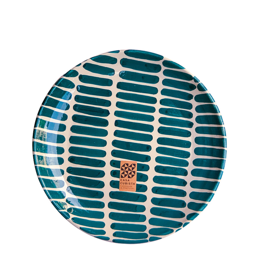 Maison Marcel Casa Cubista Teal Dash Large Plate