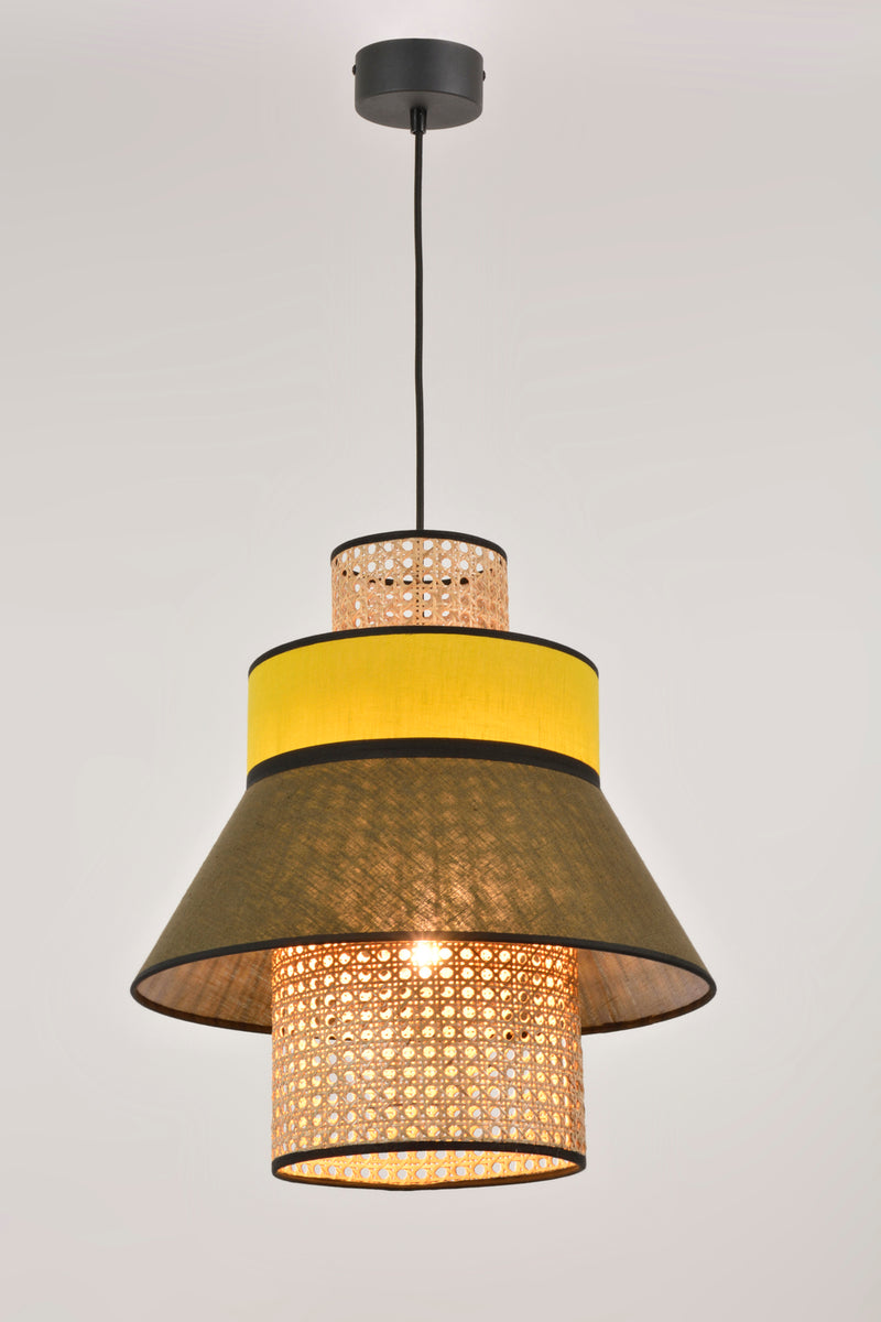 Maison Marcel Market Set Kaki & Yellow Large Hanging Lamp Singapour