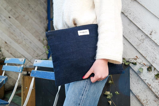 Maison Marcel Rive Droite Large Pouch Raw Denim
